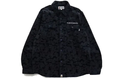 Bape Solid Camo Corduroy Work Shirt