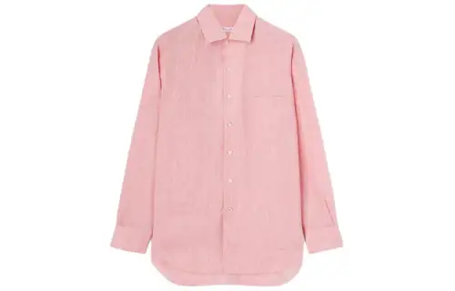 Loro Piana Shirts Men's Pink Lapel Moderate Other