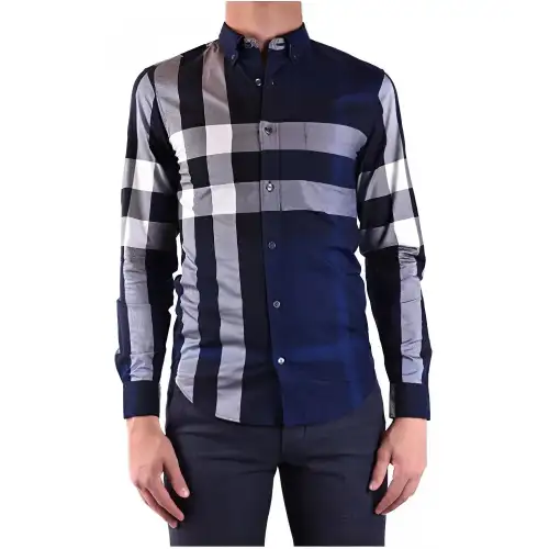 Burberry Shirts Men's Blue Moderate Other
