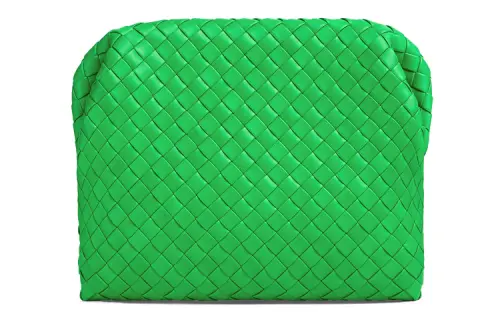 Bottega Veneta Cow Leather Clutch Men's Green