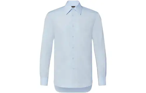 LOUIS VUITTON New Quarterly Products Of LV Shirts Men's Blue Pointed Collar Moderate Other