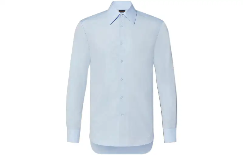 LOUIS VUITTON New Quarterly Products Of LV Shirts Men's Blue Pointed Collar Moderate Other