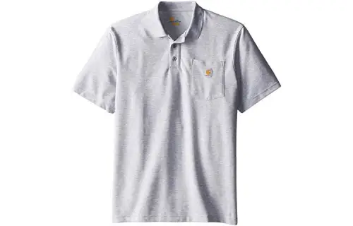 Carhartt Polo Shirts Men's Light Gray Polo Collar Moderate Other