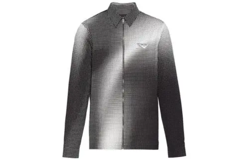 PRADA Shirts Men's Gray Lapel Moderate