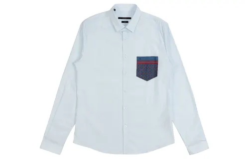 GUCCI Shirts Men's Blue Moderate Shirt