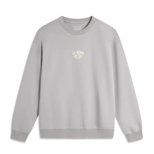 Li Ning Sports Life Collection Sweatshirt Men's Lunar Surface Gray