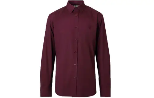 Burberry Slim Fit Monogram Motif Stretch Cotton Poplin Shirt