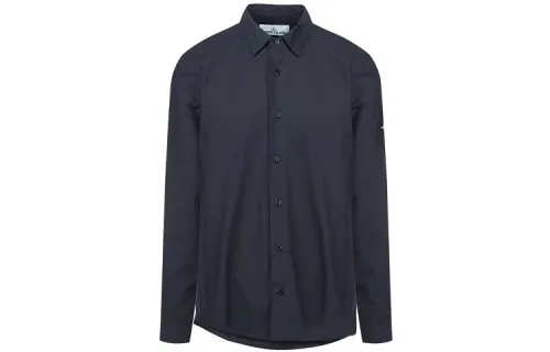 STONE ISLAND Shirts Men's Blue Lapel Moderate Other