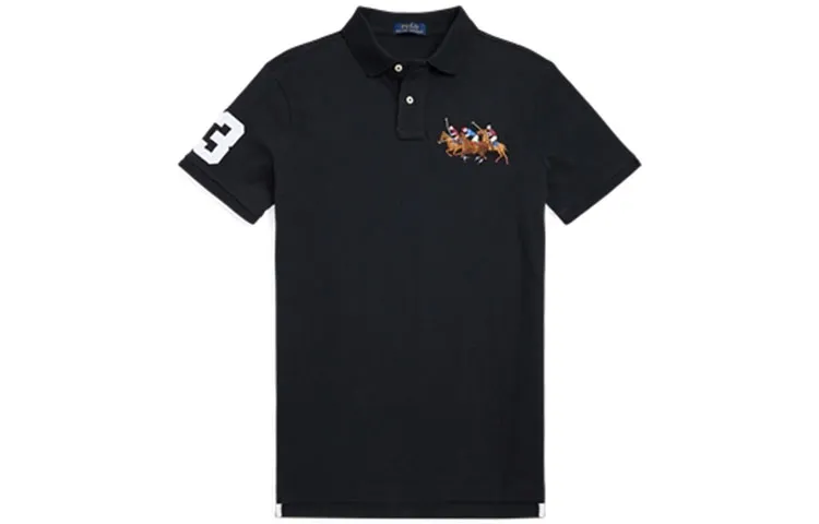 Polo Ralph Lauren SS22 Polo Shirt Custom Slim Fit Men's Black