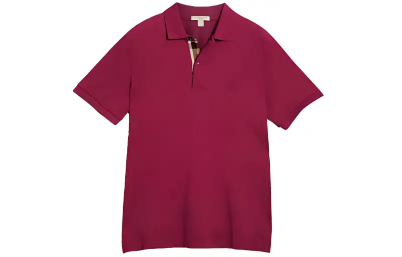 Burberry Polo Shirt Men's Burgundy
