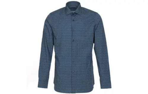 PRADA Shirts Men's Blue Lapel Moderate Other