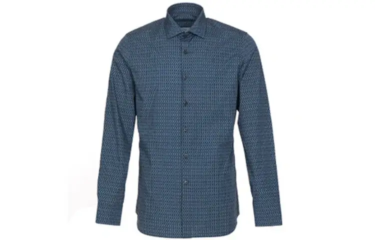 PRADA Shirts Men's Blue Lapel Moderate Other