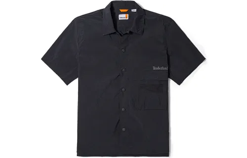 Timberland Shirts Men's Black Lapel Moderate Shirt