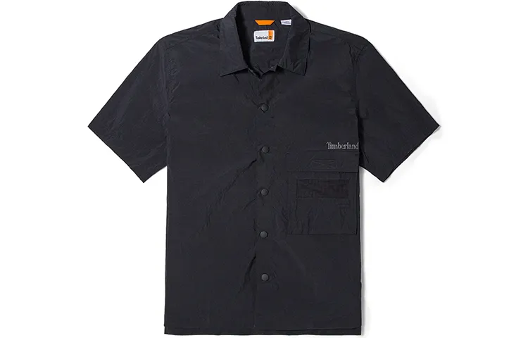 Timberland Shirts Men's Black Lapel Moderate Shirt