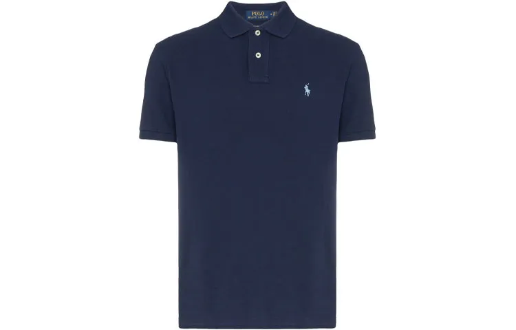 Polo Ralph Lauren Polo Shirt Custom Slim Fit Men's Marine Blue