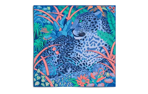 CARTIER Silk Scarves Women's Blue