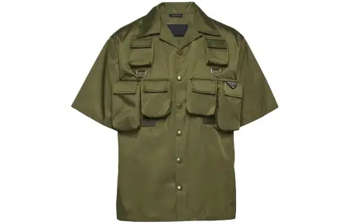 PRADA SS24 Shirt Men's Dark Olive Green