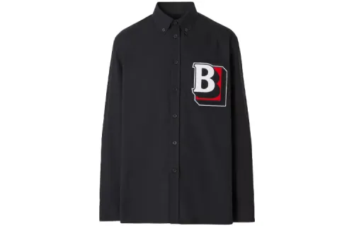 Burberry Long Sleeved Shirt Men's Black 80481181