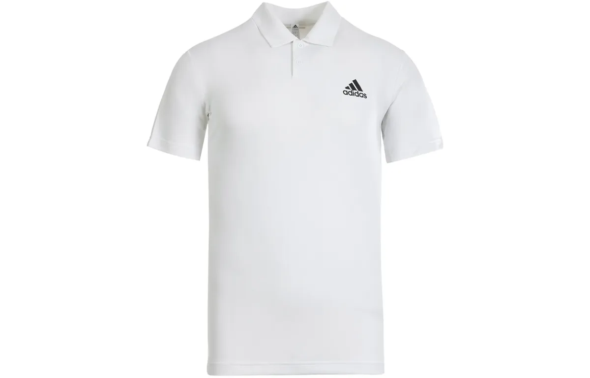 Adidas Polo Shirts Men's White Polo Collar Moderate Straight Fit