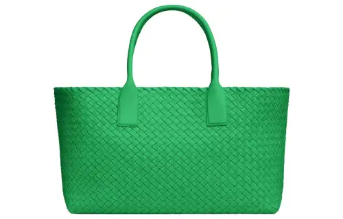 Bottega Veneta Cabat Sheepskin One Shoulder Handbag Medium Women's Green