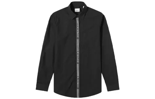 Burberry Shirts Men's Black Lapel Moderate Other