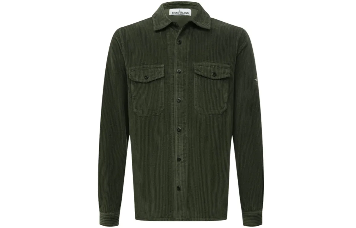 STONE ISLAND Shirt Men's Army Green