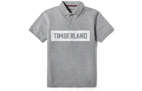 Timberland Polo Shirts Men's Gray Polo Collar Moderate Straight Fit