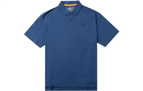 Timberland Polo Shirts Men's Blue Polo Collar Moderate Straight Fit