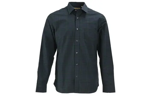 Burberry Shirts Men's Blue Green Plaid Pointed Collar Moderate Shirt