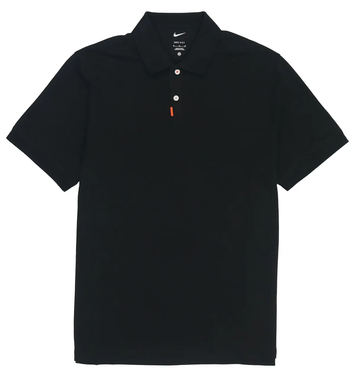 Nike Polo Shirts Men's Black Polo Collar Moderate Straight Fit