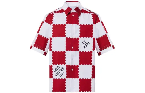 LOUIS VUITTON Shirt Men's Red White