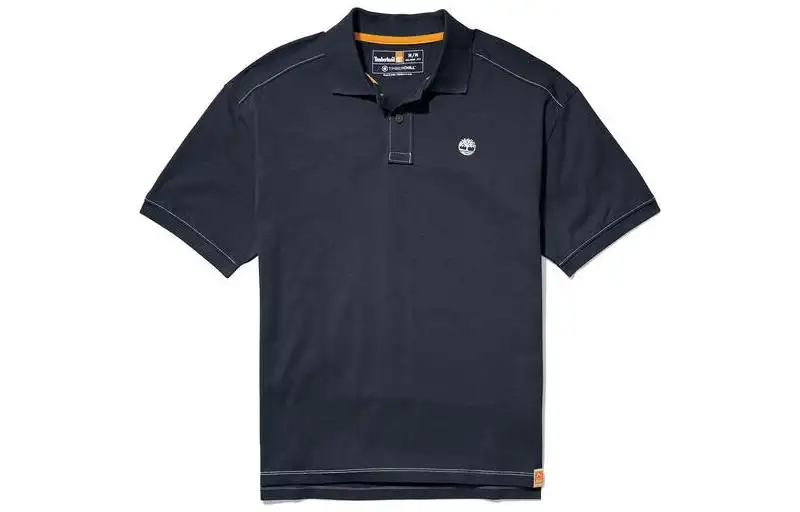 Timberland Polo Shirts Men's Black Gray Color Polo Collar Moderate Straight Fit