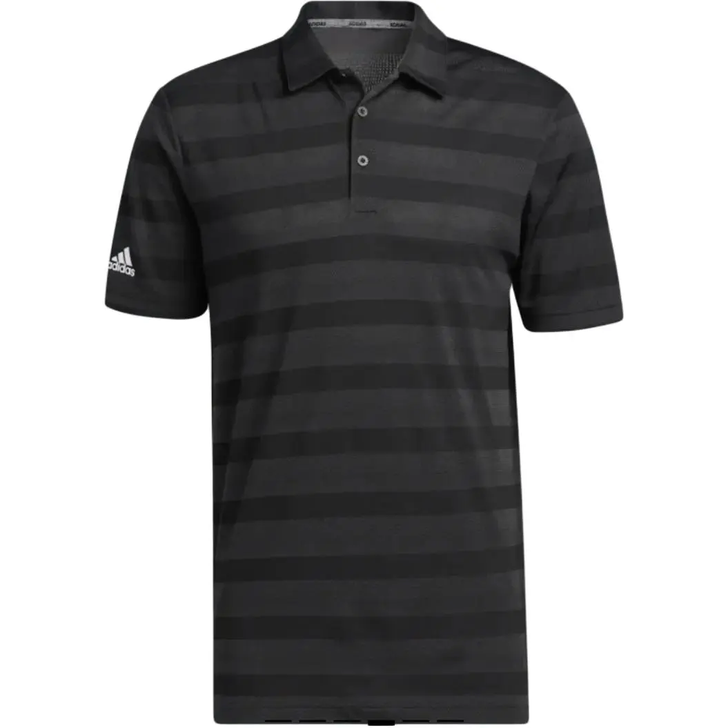 Adidas Polo Shirts Men's Black Polo Collar Moderate Straight Fit
