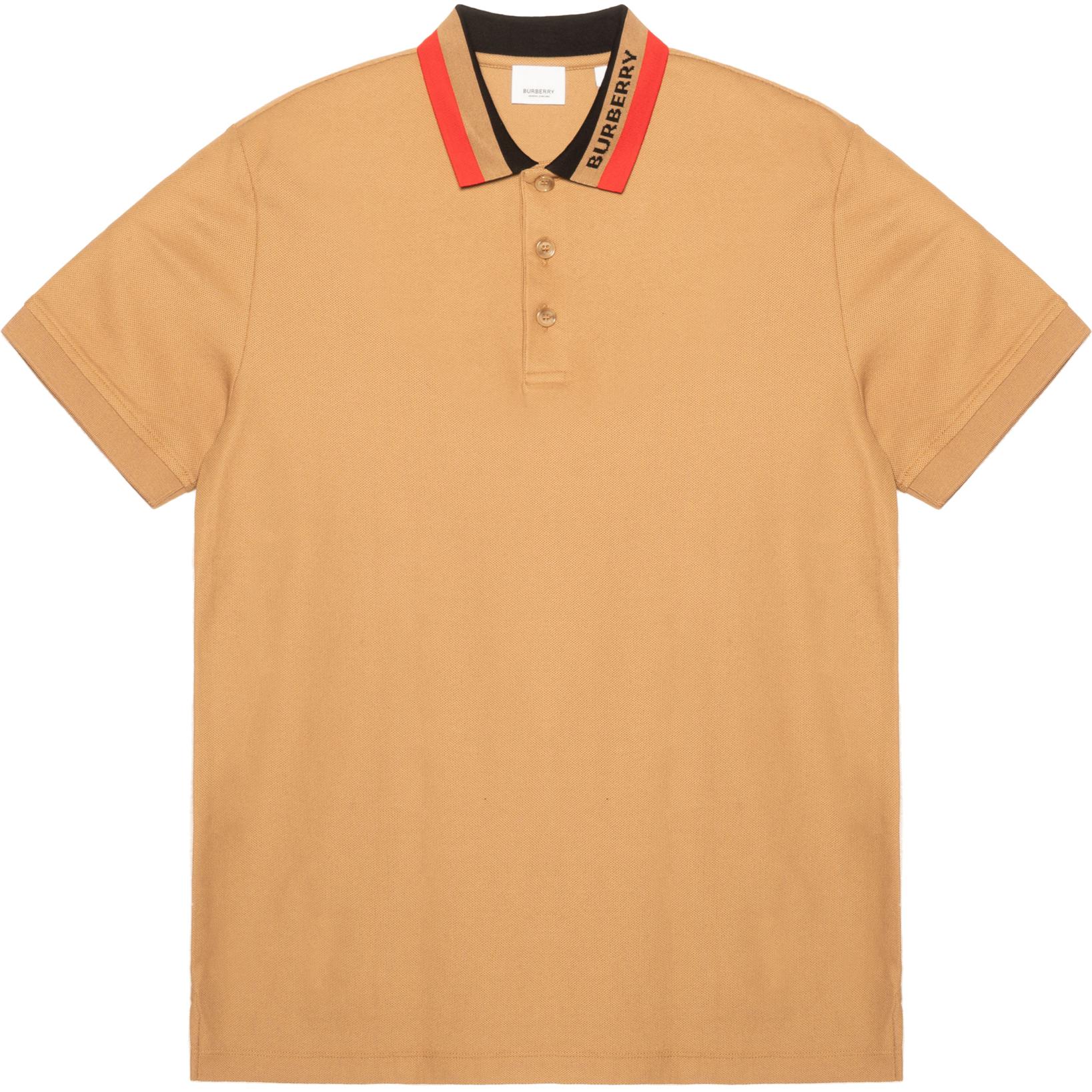 Мужская футболка Burberry SS22 Polo (верблюжья)