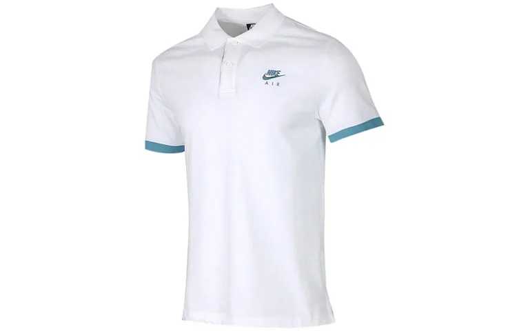 Nike Polo Shirts Men's White Lapel Moderate Straight Fit