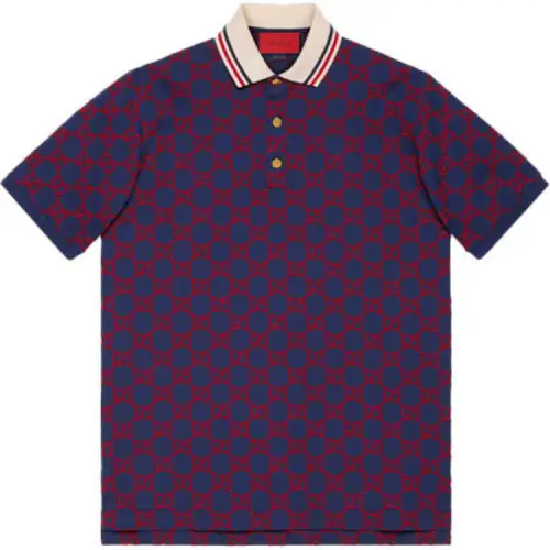 GUCCI 520 Special Collection SS21 Polo Shirt Men's Blue
