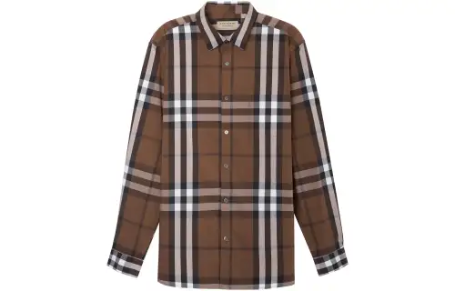 Burberry Check Stretch Cotton Poplin Shirt