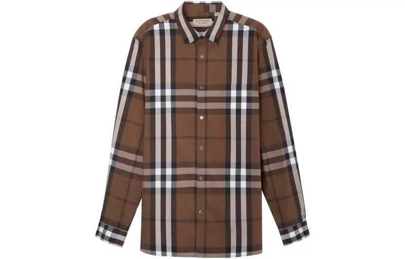 Burberry Check Stretch Cotton Poplin Shirt