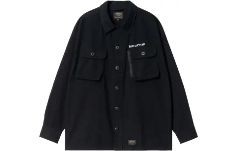 Carhartt WIP Shirts Men's Black Lapel Moderate Other
