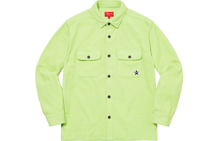 Рубашка Supreme SS22 Week 1 Corduroy Shirt (коричневая)