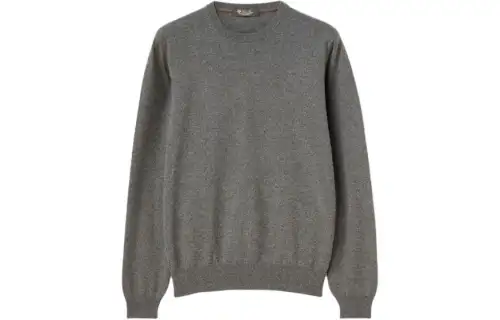 Loro Piana Classic Crew Neck Sweatshirt Men's Gray