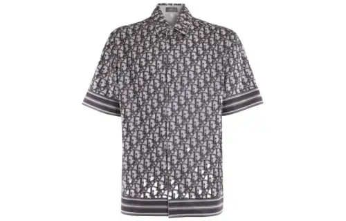 DIOR Quarterly New Products Shirts Men's Black Lapel Moderate Other