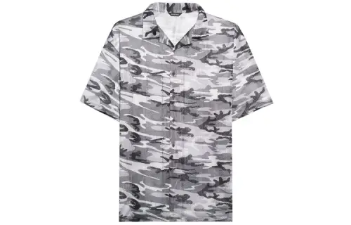 Balenciaga Camo Mesh Oversized Vacation Shirt