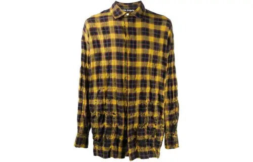PALM ANGELS Shirts Men's Yellow Square Collar Moderate Other