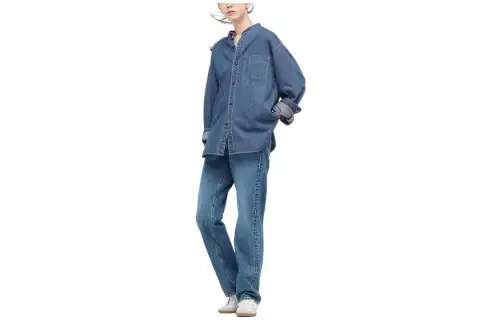 UNIQLO SS22 Shirt Unisex Lake Blue