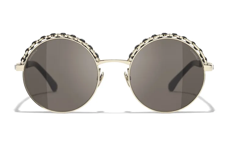 CHANEL Round Sunglasses Women's