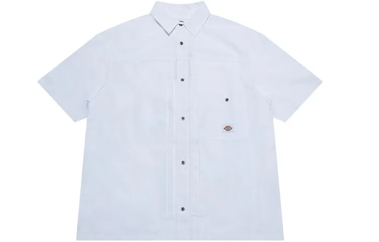 Dickies Shirts Unisex White Square Collar Moderate Shirt
