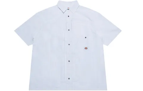 Dickies Shirts Unisex White Square Collar Moderate Shirt