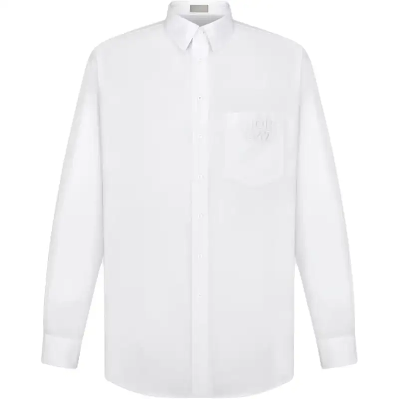 DIOR Shirts Men's White Lapel Moderate Other