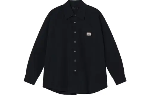 Stussy X OUR LEGACY joint model FW21 Borrowed Shirt surfer pattern long-sleeved American retro shirt men's black